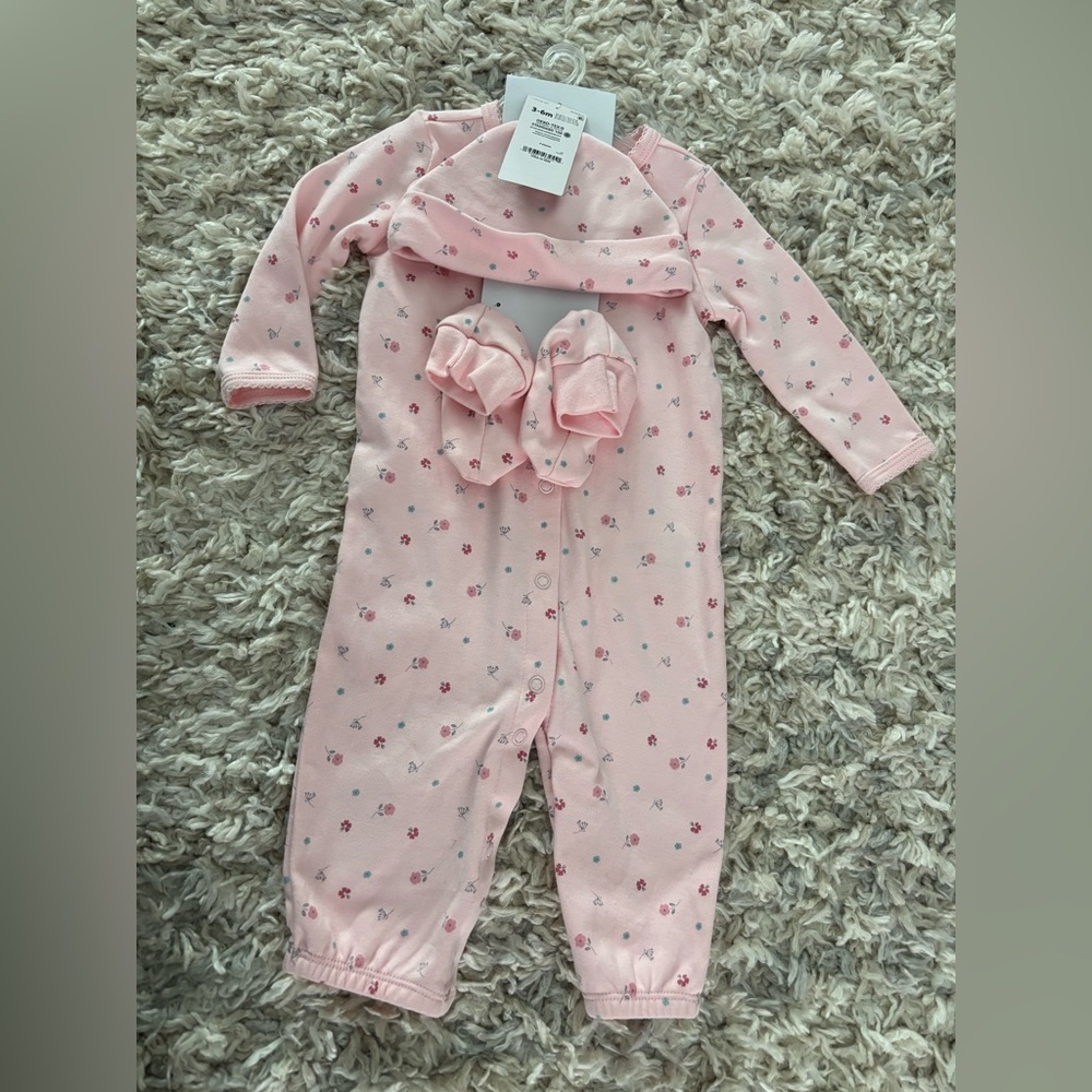 Oeko Tex Baby Girl Pink Set 3 6 Months
